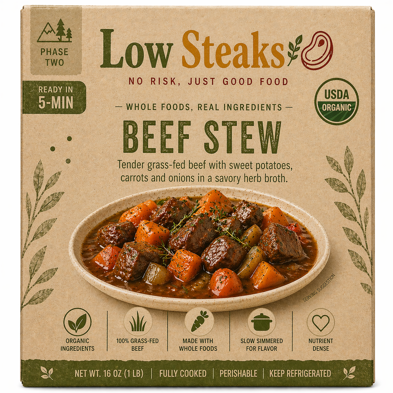 Low Steaks REINTRODUCE package
